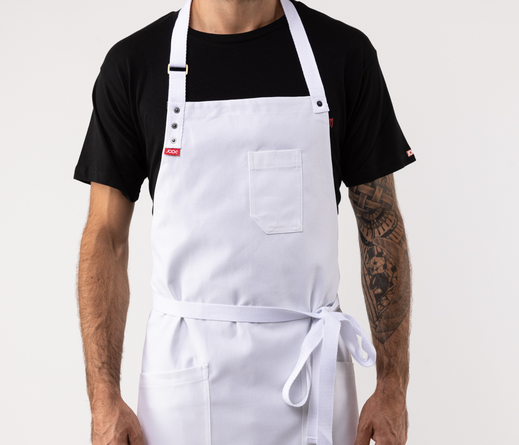 white chef modern apron
